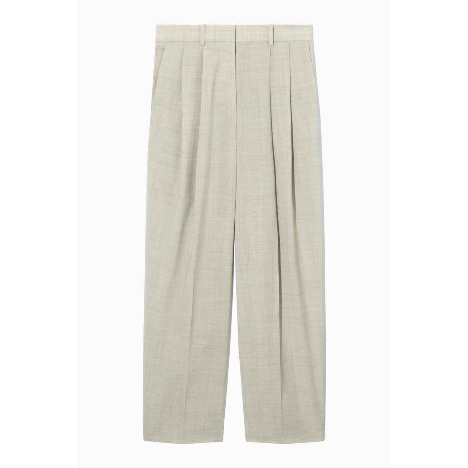 

Брюки H&M Elegant Wool with Wide Leg, светло-бежевый