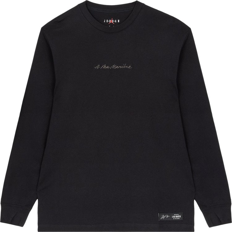 

Футболка Air Jordan x A Ma Maniére Long-Sleeve T-Shirt 'Black/Medium Ash', черный