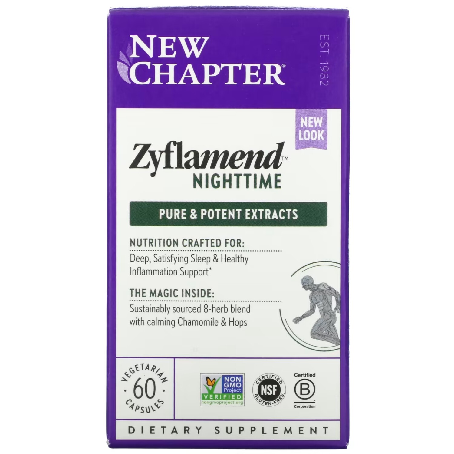 

Пищевая Добавка New Chapter Zyflamend Nighttime, 60 вегетарианских капсул