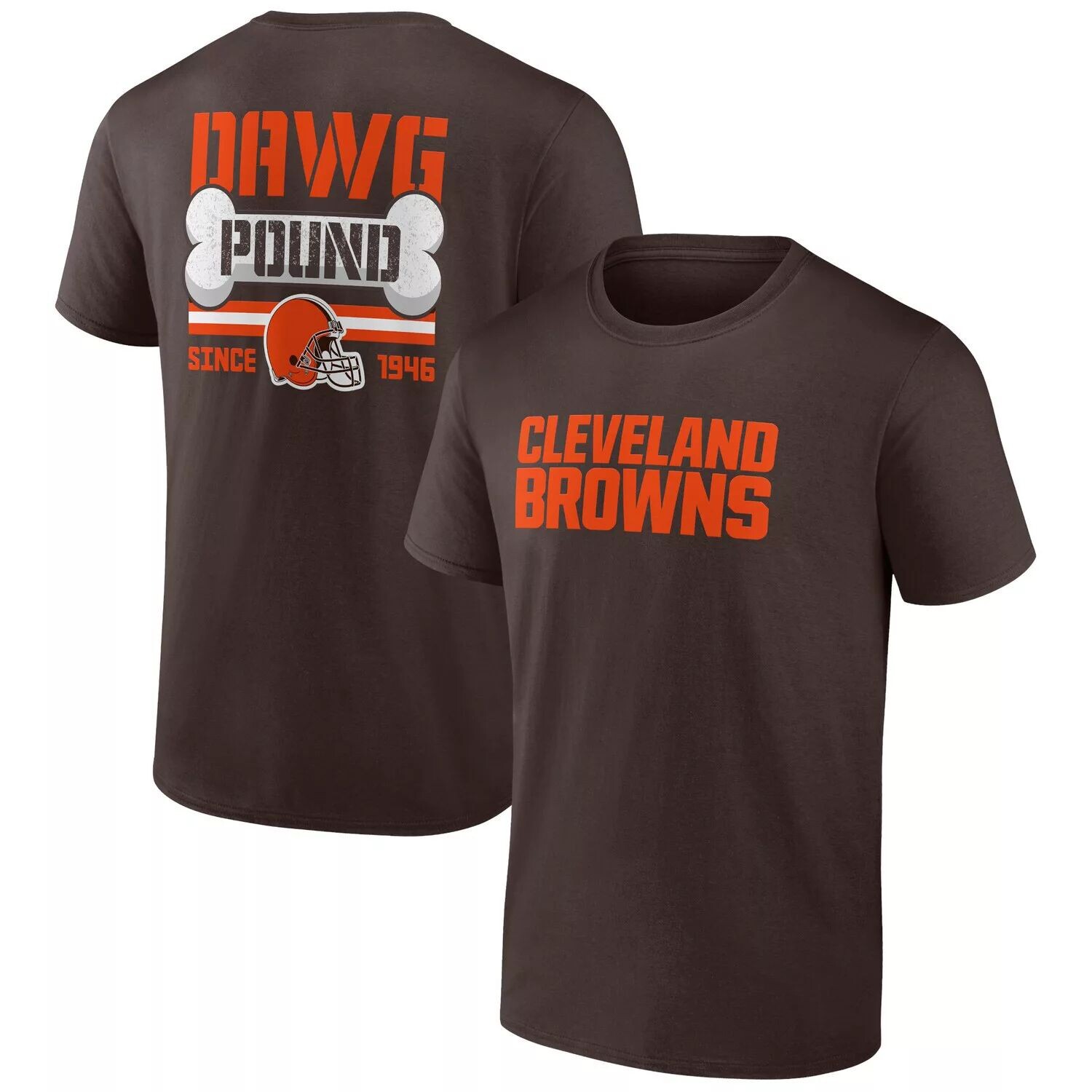 

Мужская коричневая двусторонняя футболка Profile Cleveland Browns Big & Tall, Коричневый