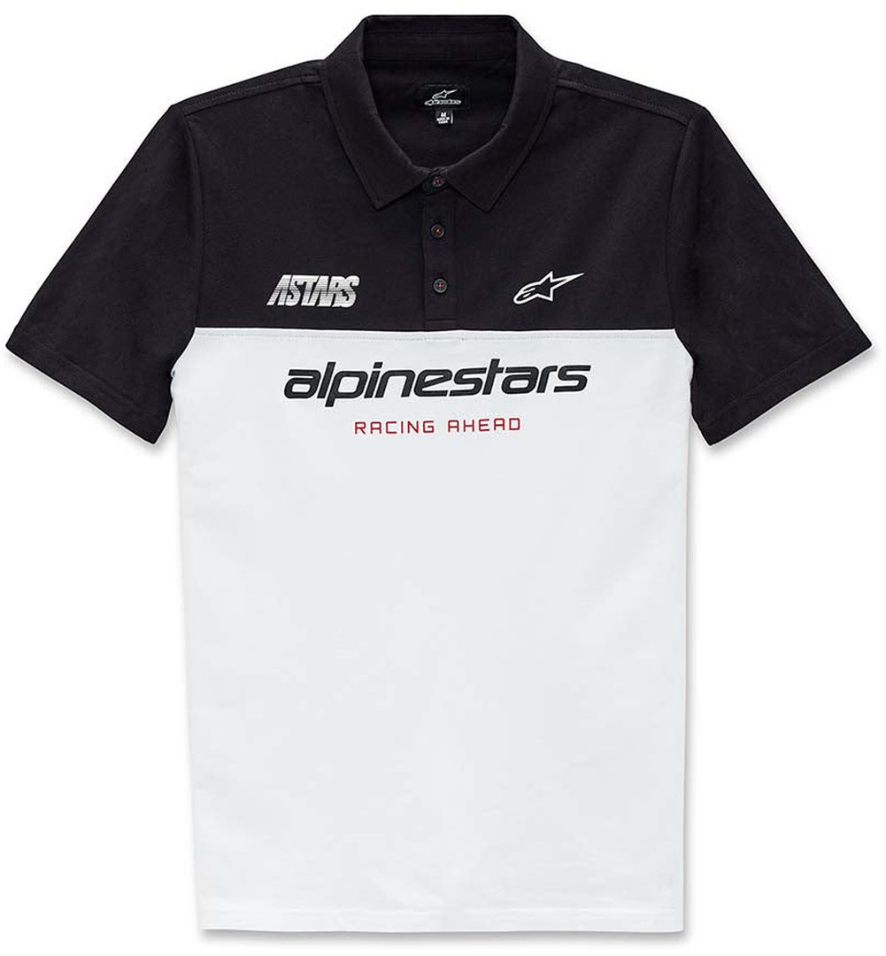 Рубашка-поло Alpinestars Astars Paddock, черно-белая