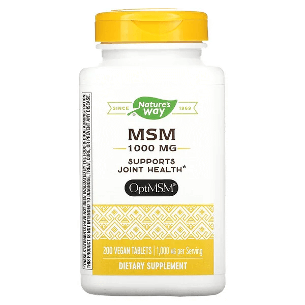 МСМ 1000 мг 200 таблеток, Nature's Way myvita органическое соединение серы мсм 500 мг 100 таблеток