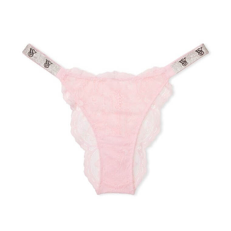 

Трусики Victoria's Secret Very Sexy Shine Strap Lace Brazilian, светло-розовый