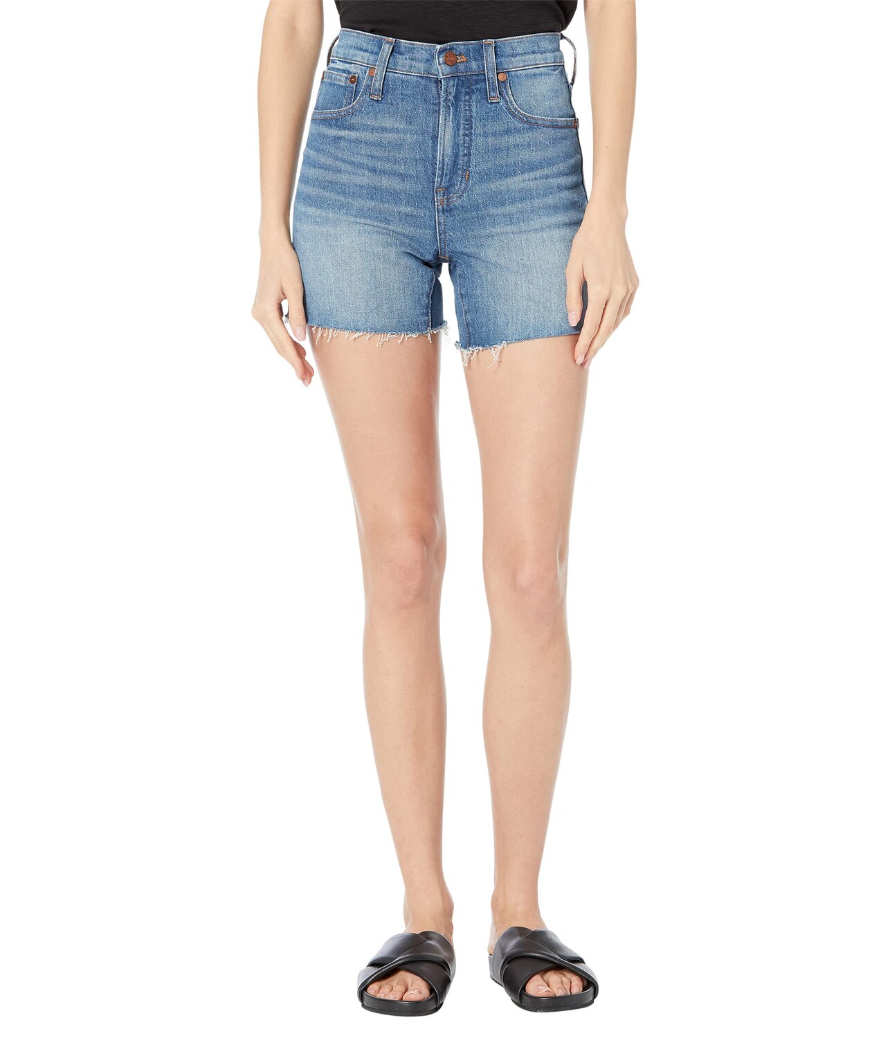 

Шорты Madewell, The Perfect Long Jean Short in Lanewood Wash