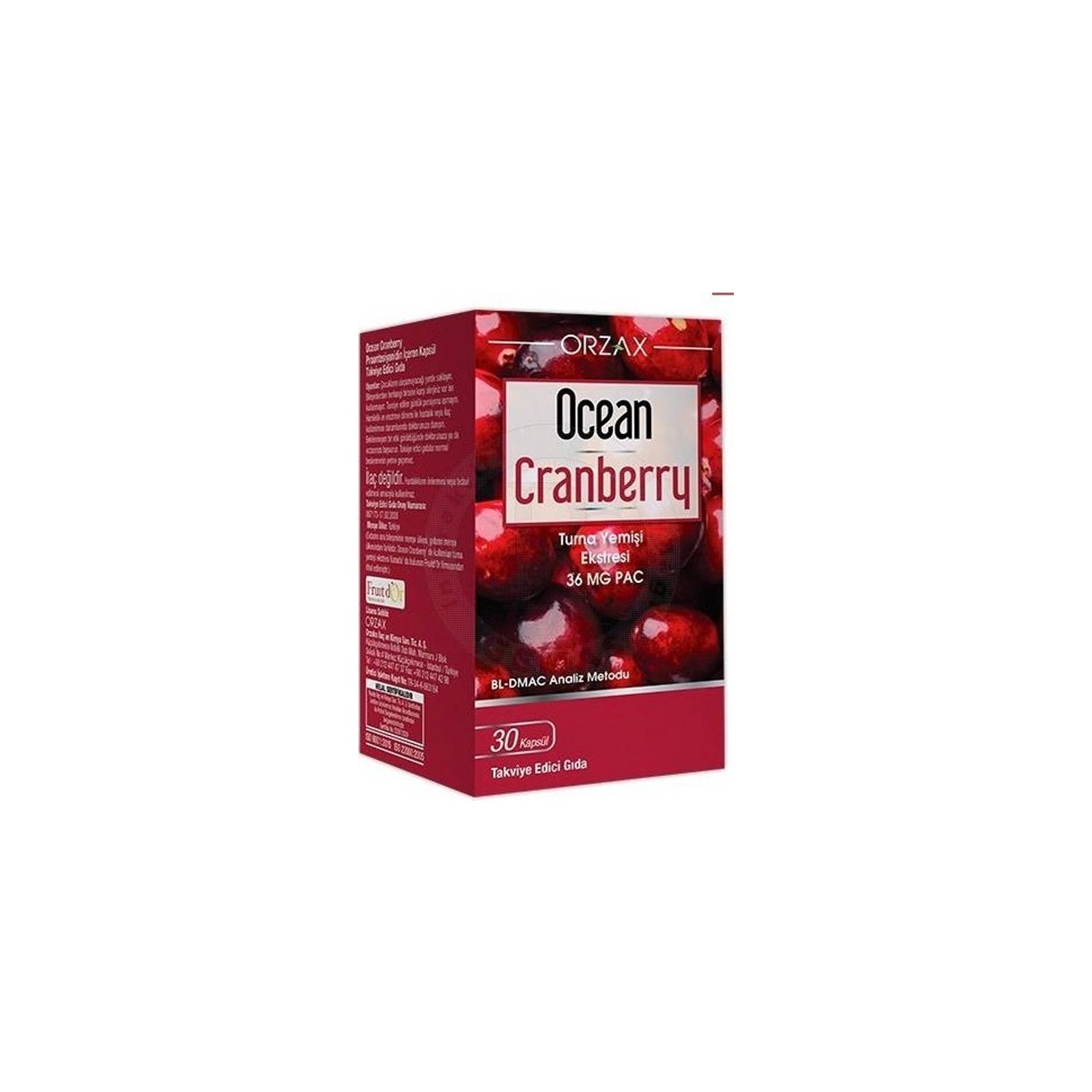 Пищевая добавка Orzax Ocean Cranberry, 30 капсул гибискус cranberry crush