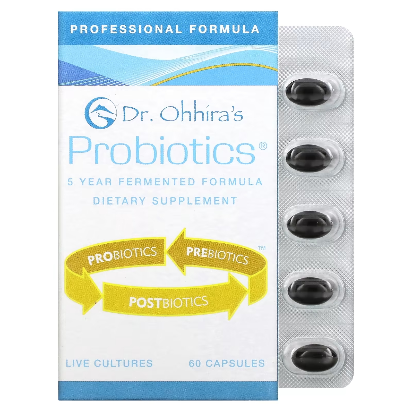 Профессиональная Формула Пробиотиков Dr. Ohhira's, 60 капсул dr ohhira s пробиотики натуральная формула 60 капсул