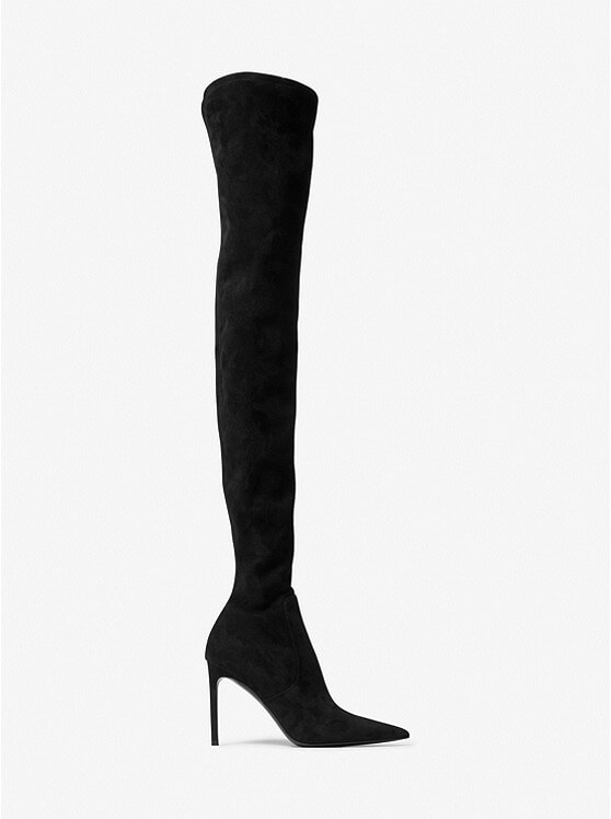 Замшевые сапоги Michael Kors Collection Elle, черный