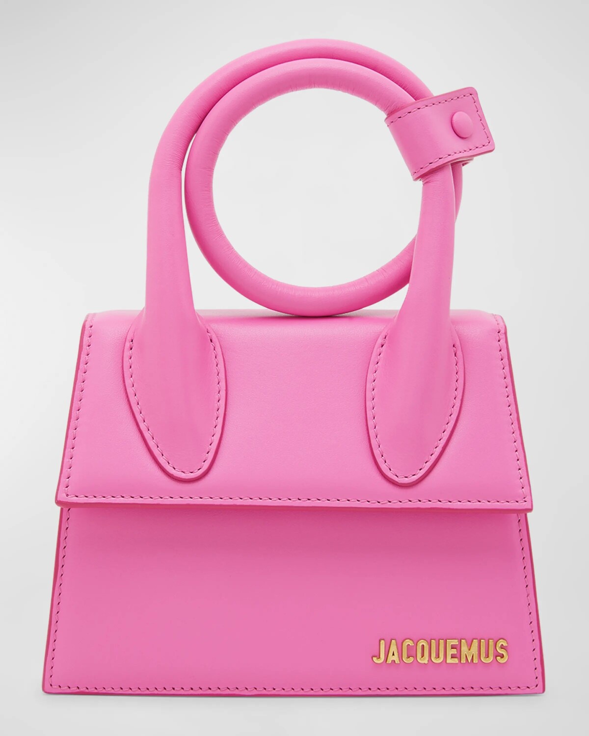 

Сумка Le Chiquito Noeud с верхней ручкой Jacquemus, цвет Neon Pink