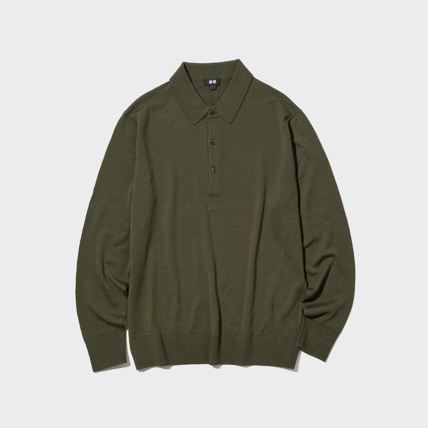 

Футболка-поло Uniqlo трикотажная, оливковый, Зеленый