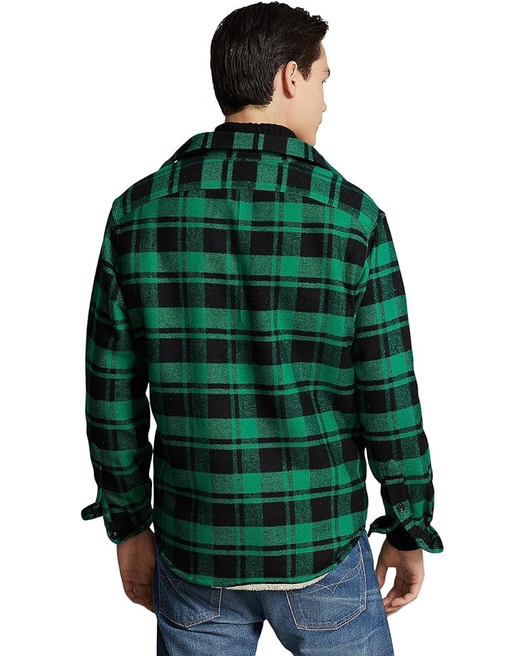 

Куртка Polo Ralph Lauren Classic Fit Wool Blend Shirt Jacket, цвет Billiard/Polo Black