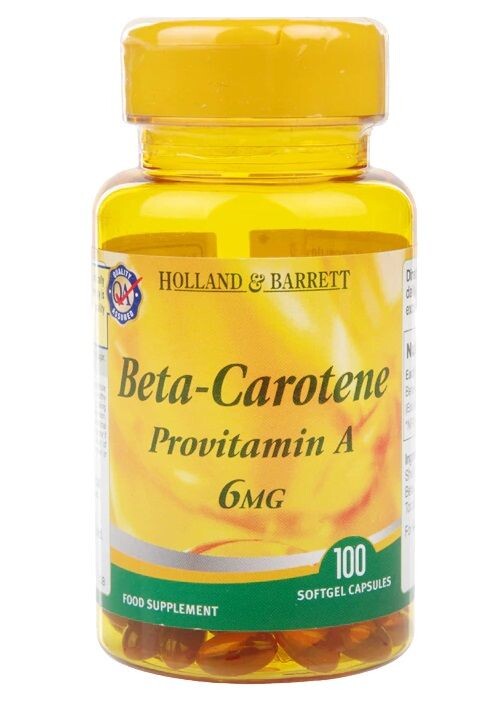 

Holland & Barret Beta Carotene 6 mg лекарство для улучшения зрения, 100 шт.