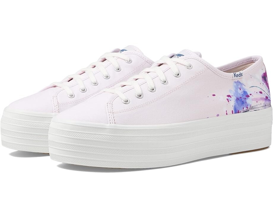 

Кроссовки Keds Triple Up Canvas, цвет Light Pink Painterly Floral