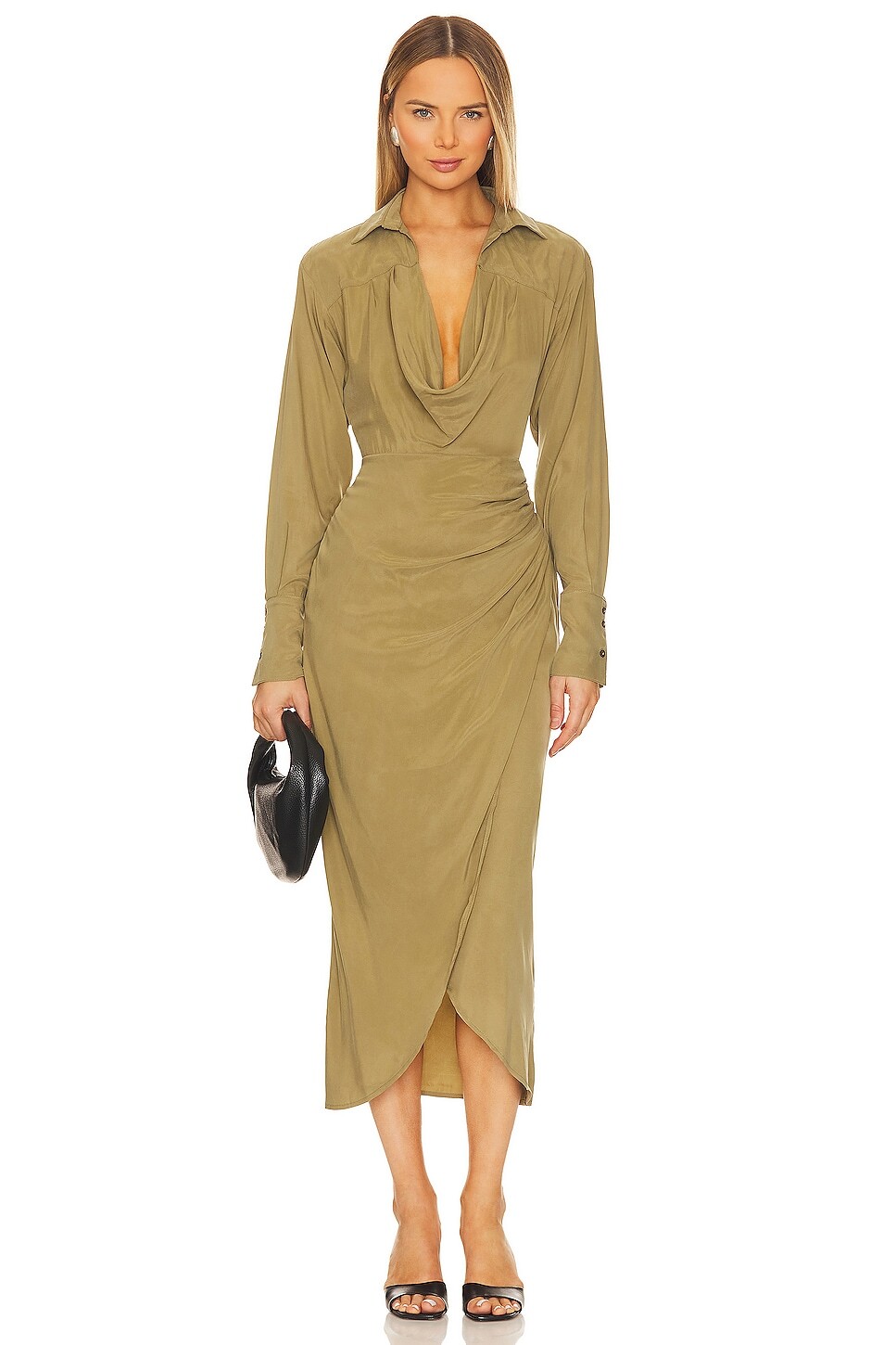 

Платье миди SOVERE Atone Midi Shirt Dress, оливковый, Зеленый