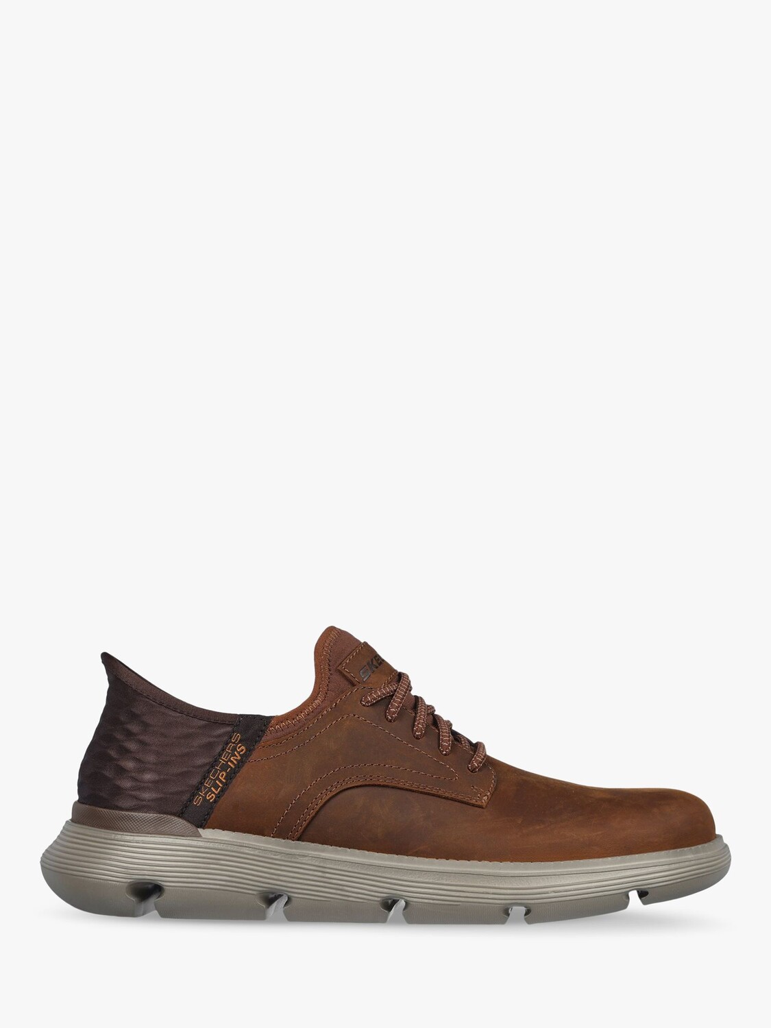 

Кроссовки без шнуровки Skechers Garza Gervin, темно-коричневые, Коричневый
