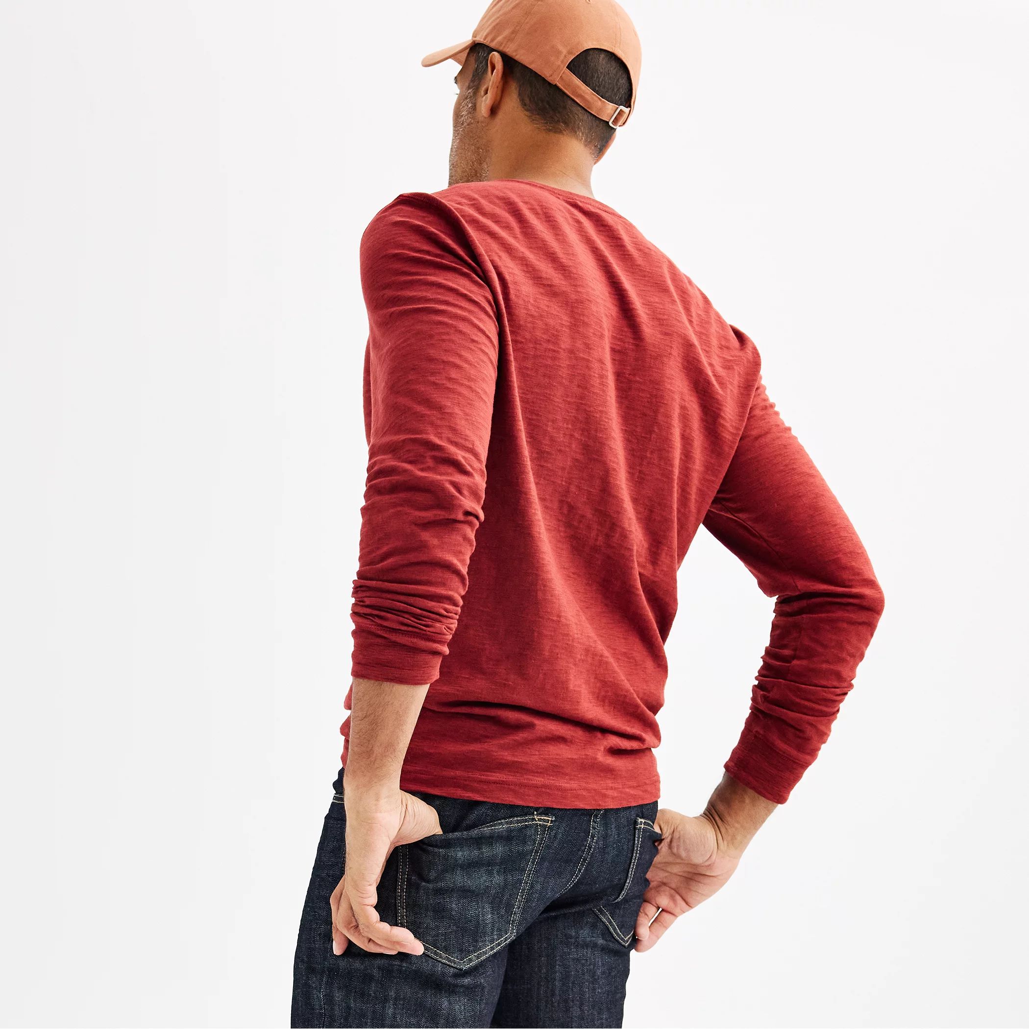 Мужская футболка на пуговицах Sonoma Goods For Life с длинными рукавами