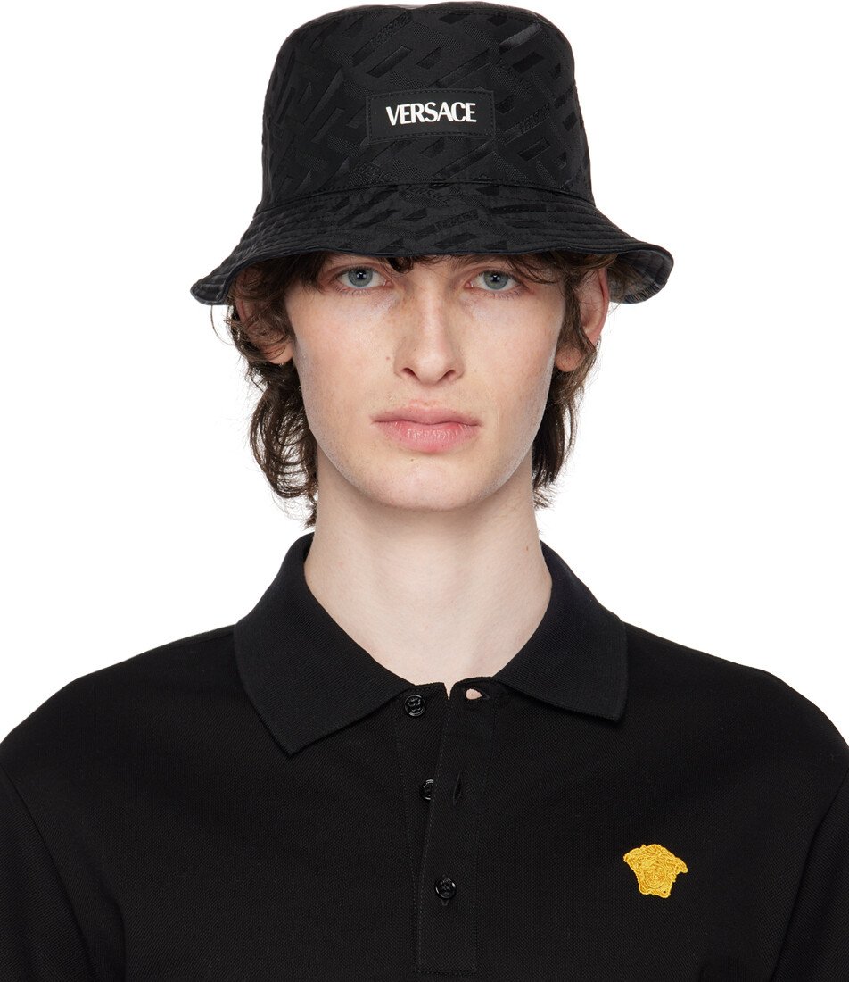 

Черная двусторонняя панама La Greca Versace