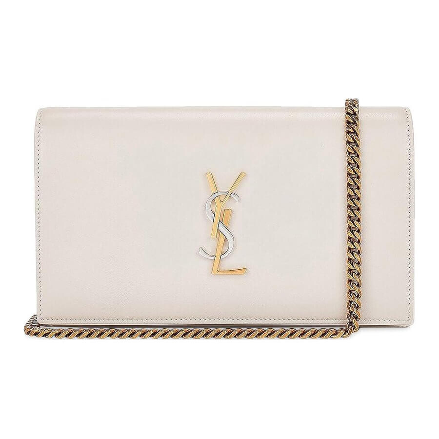 

Кошелек Saint Laurent Cassandra Tri Metal Chain, белый