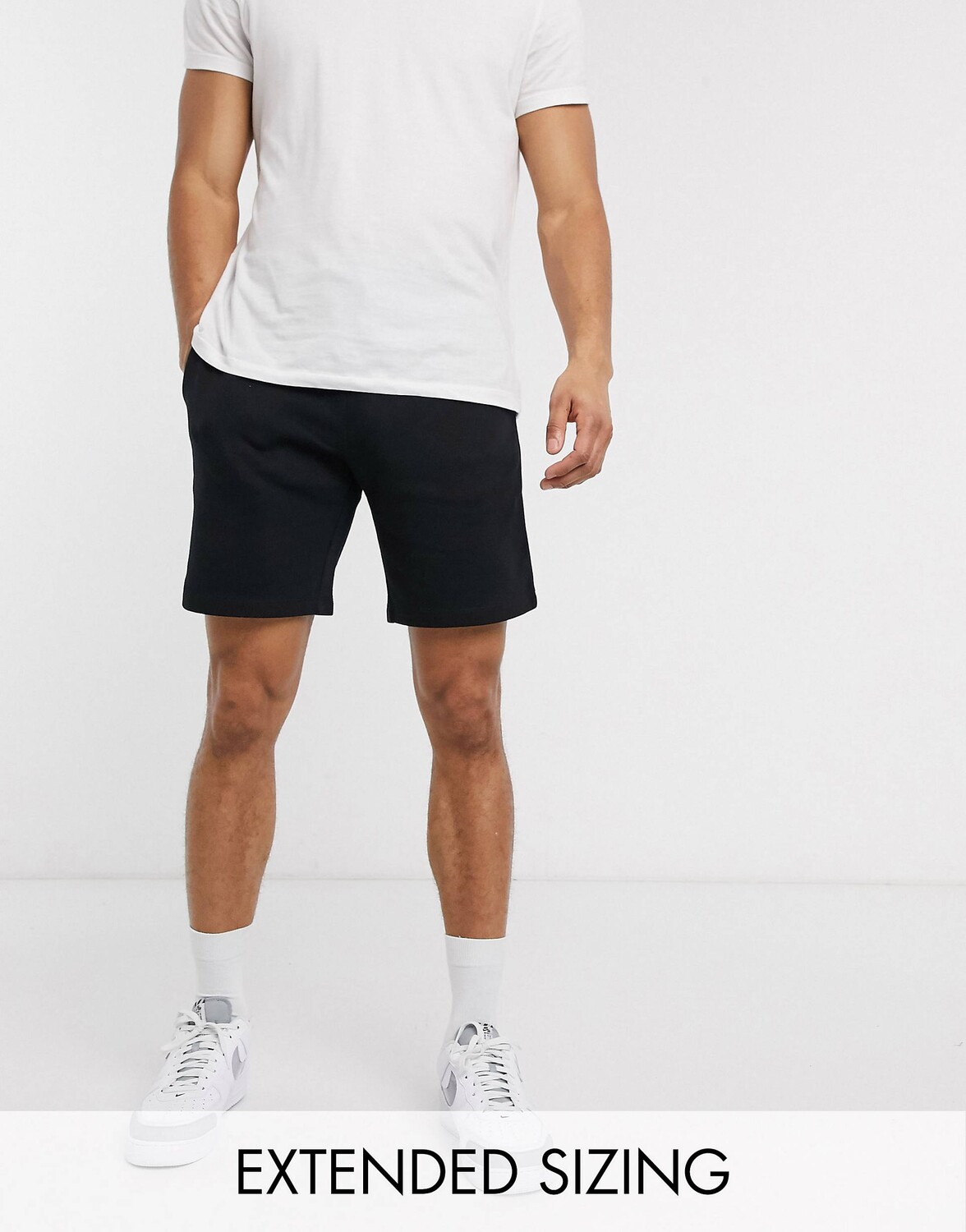 

Черные узкие шорты из джерси ASOS DESIGN