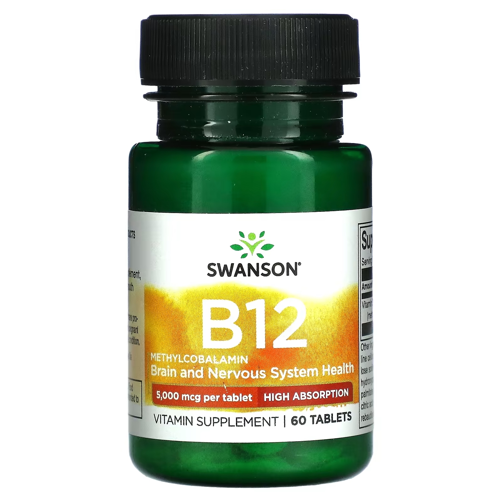 Swanson Витамин B12 5000 мкг, 60 таблеток swanson витамин b12 60 пастилок