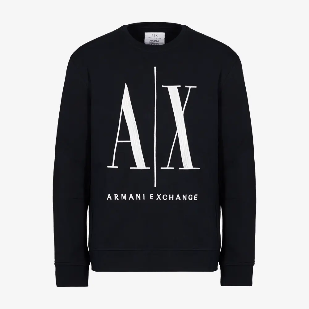 

Свитшот Armani Exchange Icon Logo Crew Neck, темно-синий