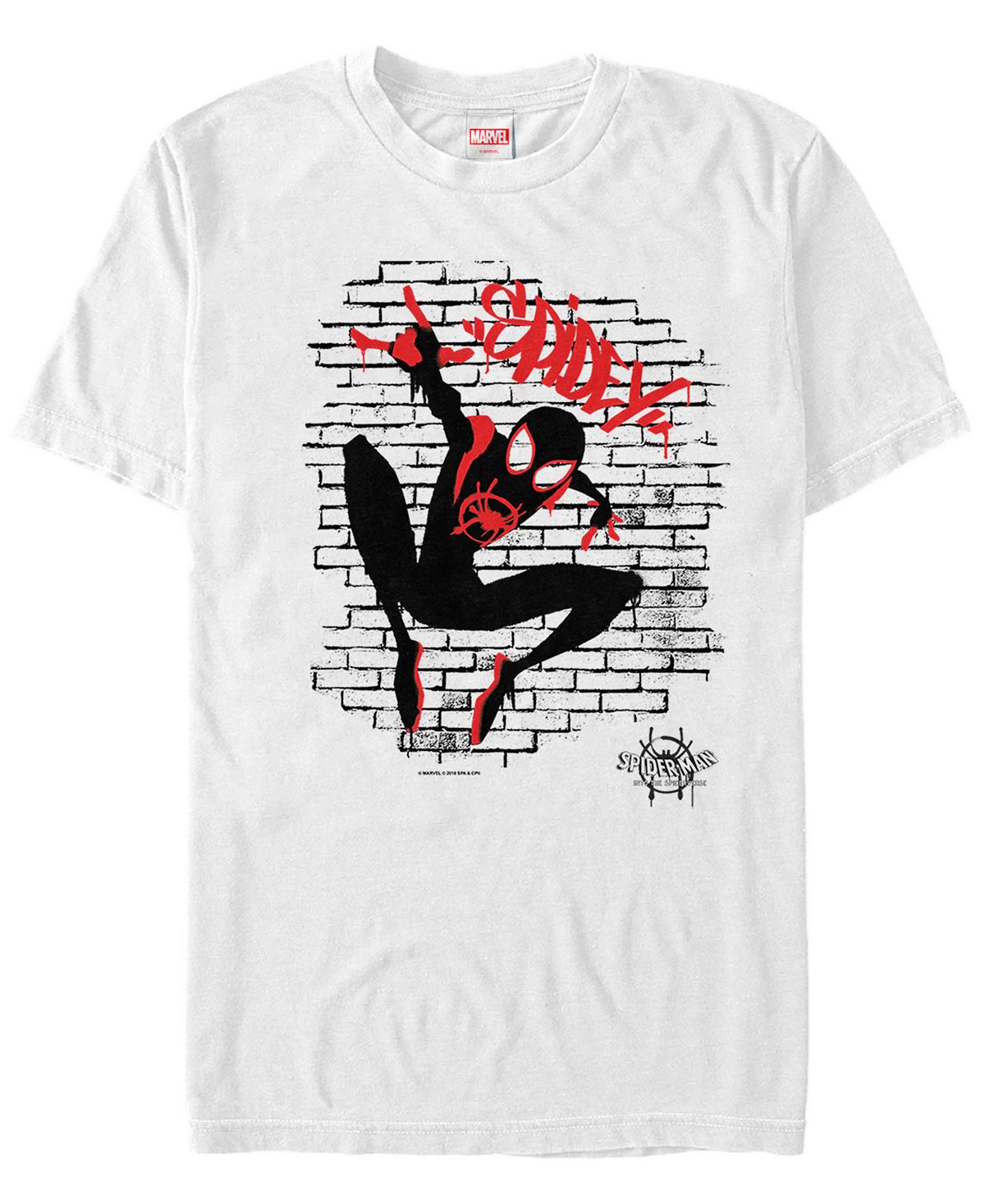 Мужская футболка с коротким рукавом с надписью «человек-паук» и «человек-паук» Fifth Sun, белый