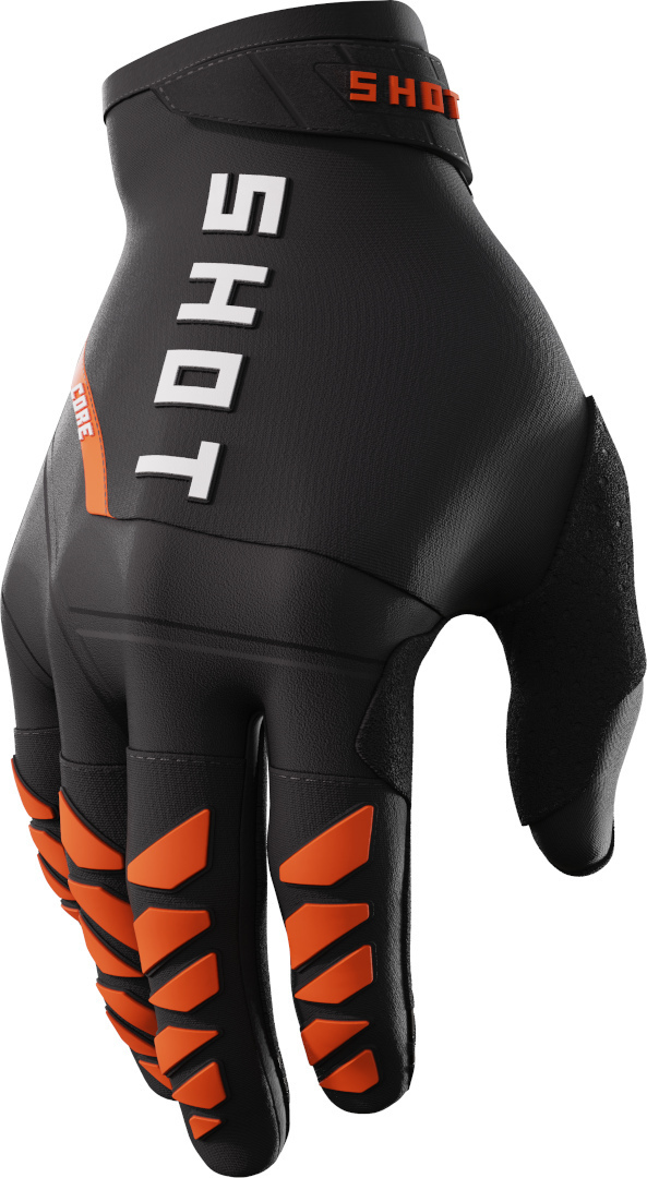 перчатки shot core с логотипом черный оранжевый Перчатки Shot Core с логотипом, черный/оранжевый