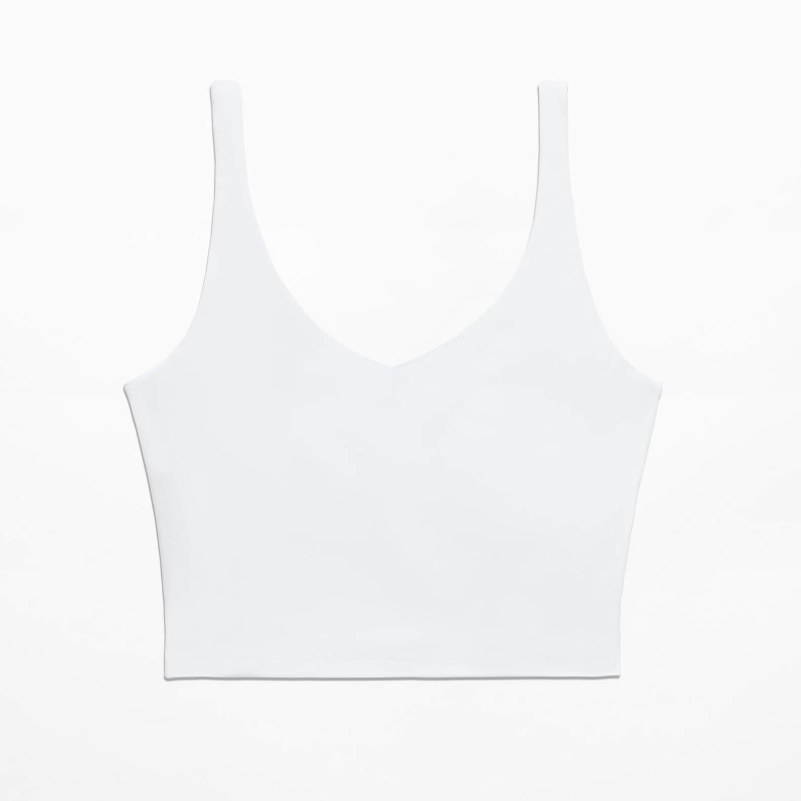 Топ Oysho Comfortlux Strappy, белый футболка укороченная oysho back detail comfortlux белый