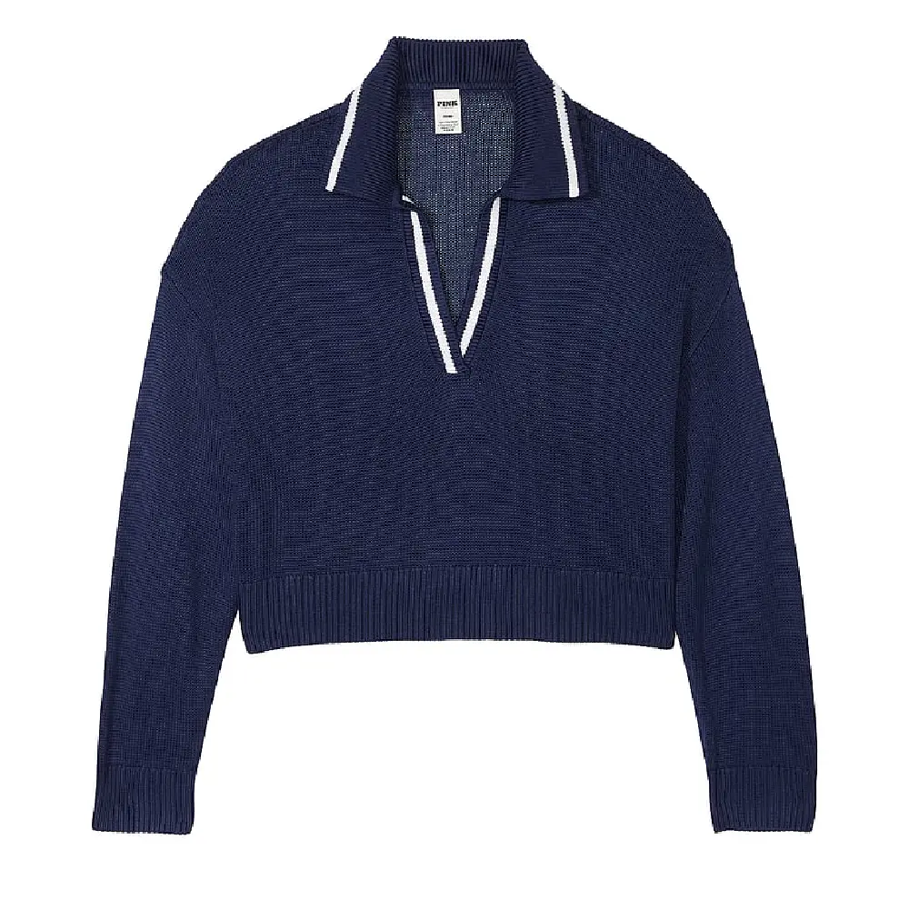 

Свитер Victoria's Secret Pink Cambridge Knit Prep Polo, синий
