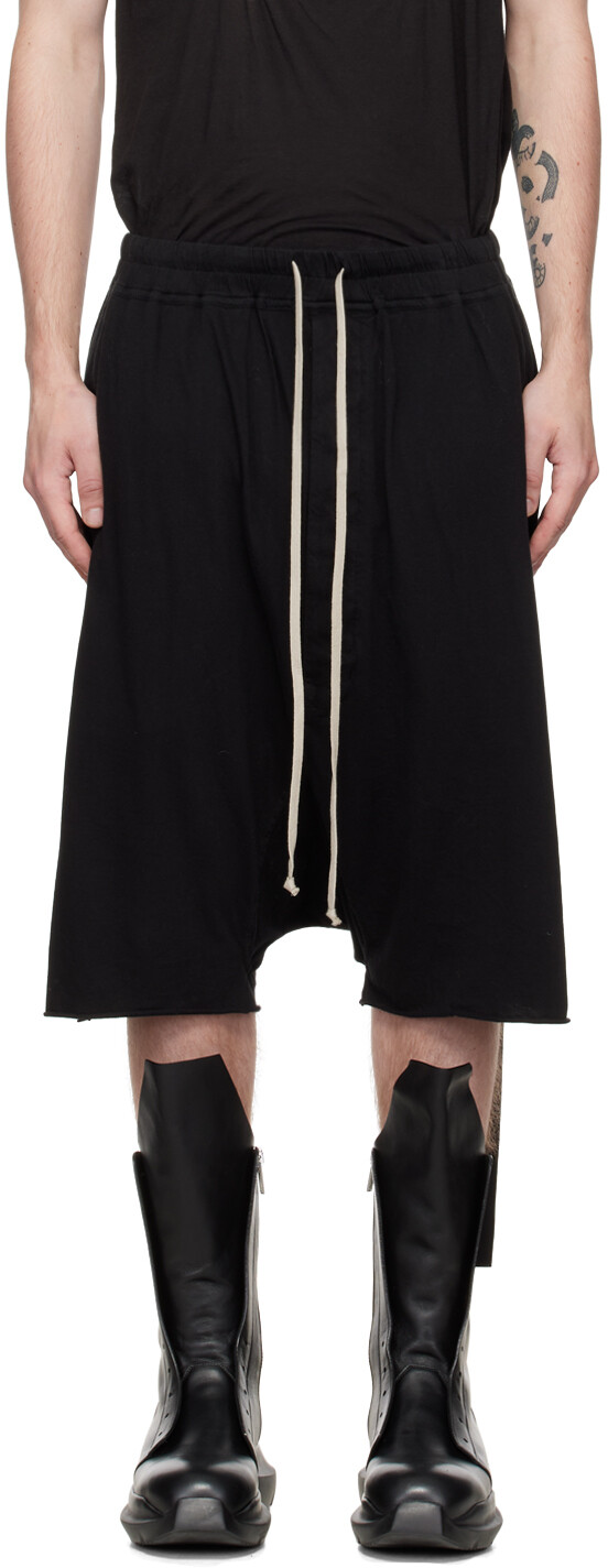 

Черные шорты стручков Rick Owens Drkshdw