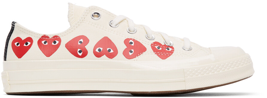 

Кроссовки Off-White Converse Edition Multiple Hearts Chuck 70 Low Comme des Garçons Play
