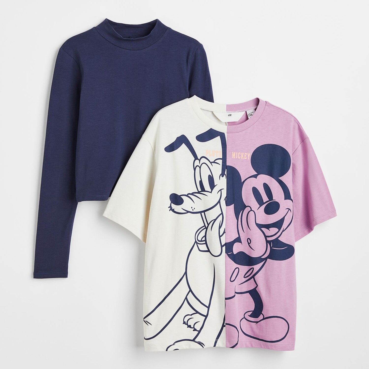 

2 комплекта топов из джерси H&M Mickey Mouse, светло-фиолетовый