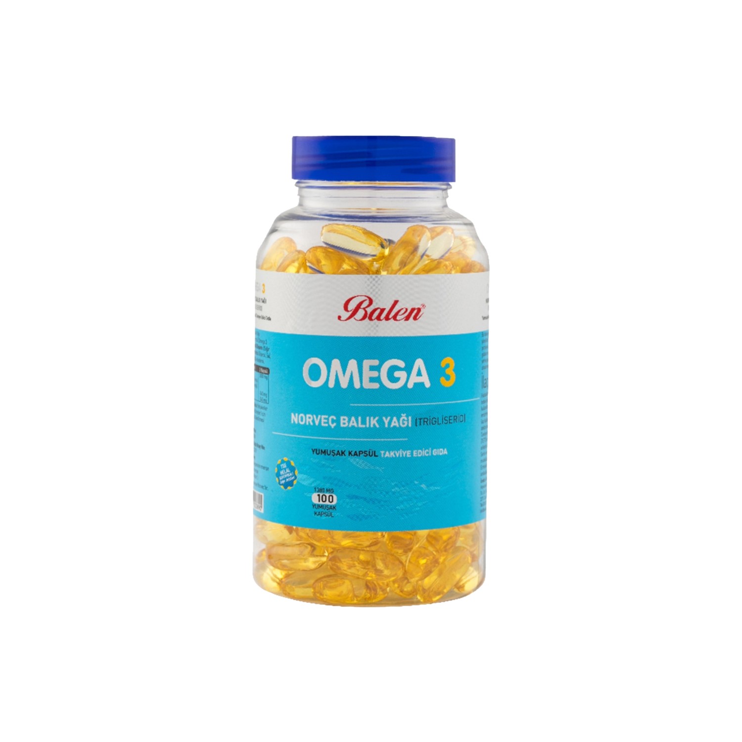 Рыбий жир Balen Omega 3, 100 капсул, 1380 мг норвежский рыбий жир balen omega 3 триглицерид 1380 мг 200 капсул