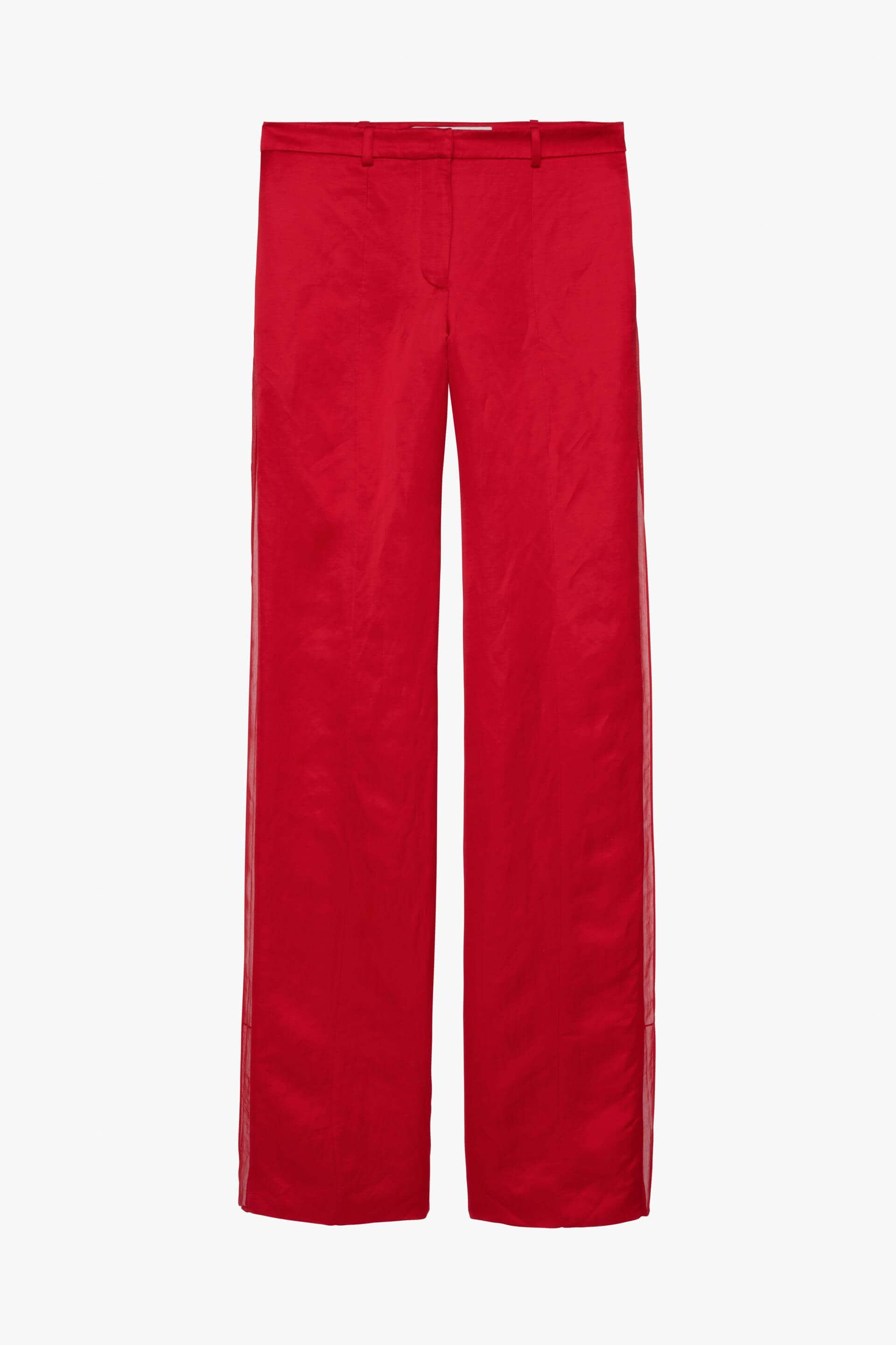 Брюки Zara Organza Satin - Limited Edition, красный рубашка zara contrast organza satin светло бежевый