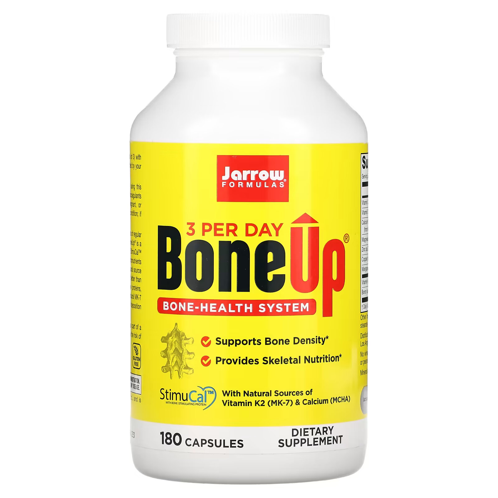 Jarrow Formulas, Bone-Up, 180 капсул система для здоровья костей bone up три раза в день 90 капсул jarrow formulas