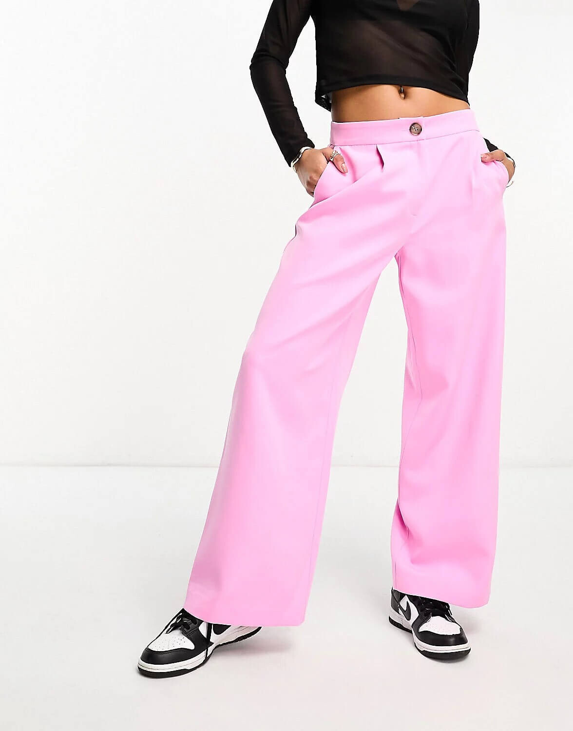 

Брюки Miss Selfridge Petite Slouchy Dad, розовый