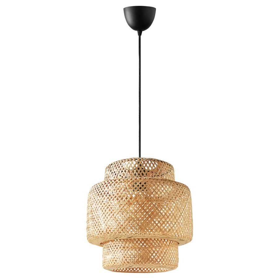подвесной светильник ikea vaxjo бежевый Подвесной светильник Ikea Sinnerlig 27 см, бамбук