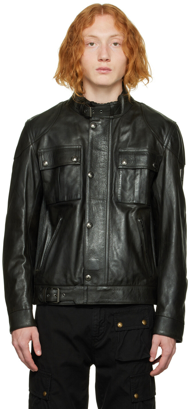 

Черная кожаная куртка гангстера Belstaff