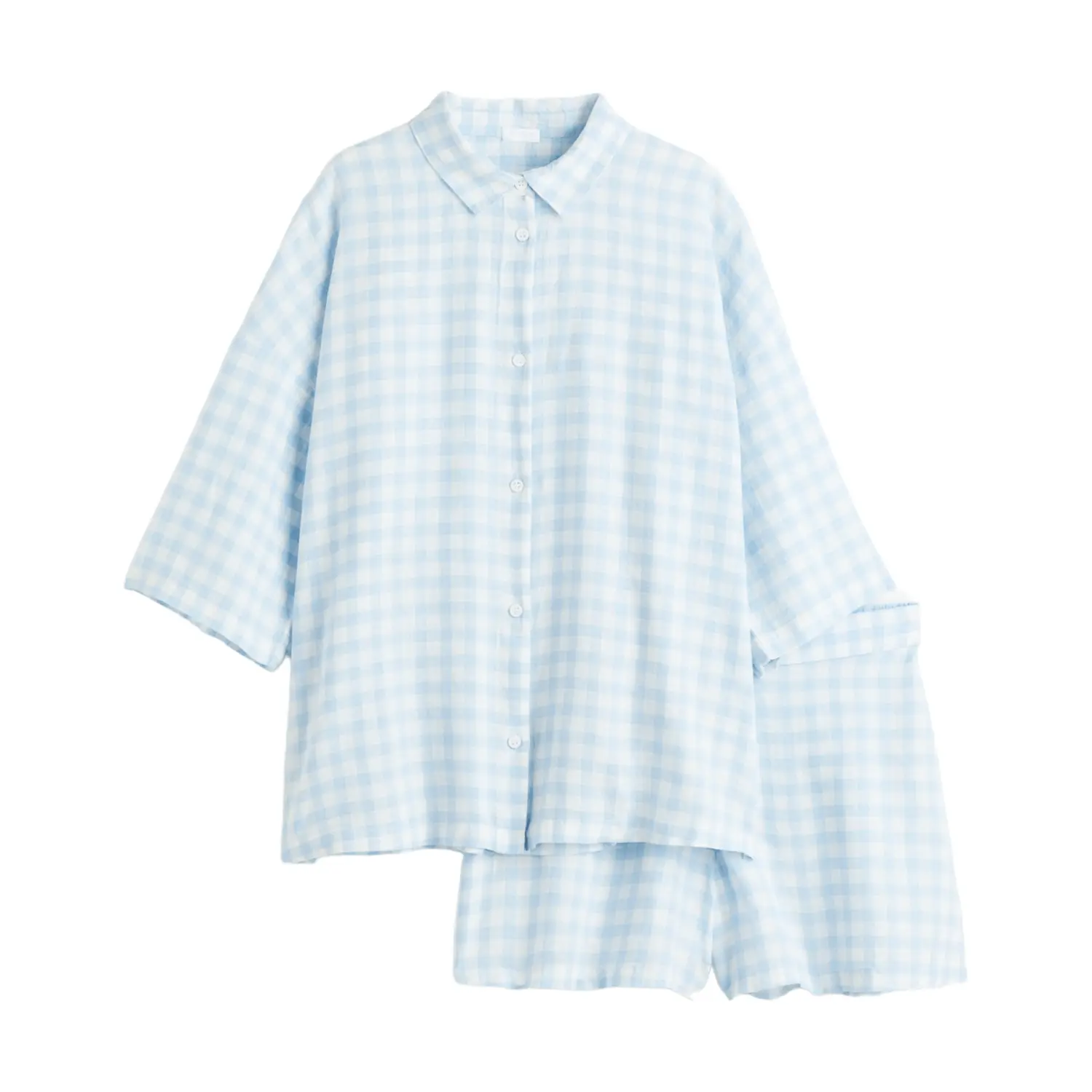 

Пижама H&M Home Shirt and Shorts, голубой/белый