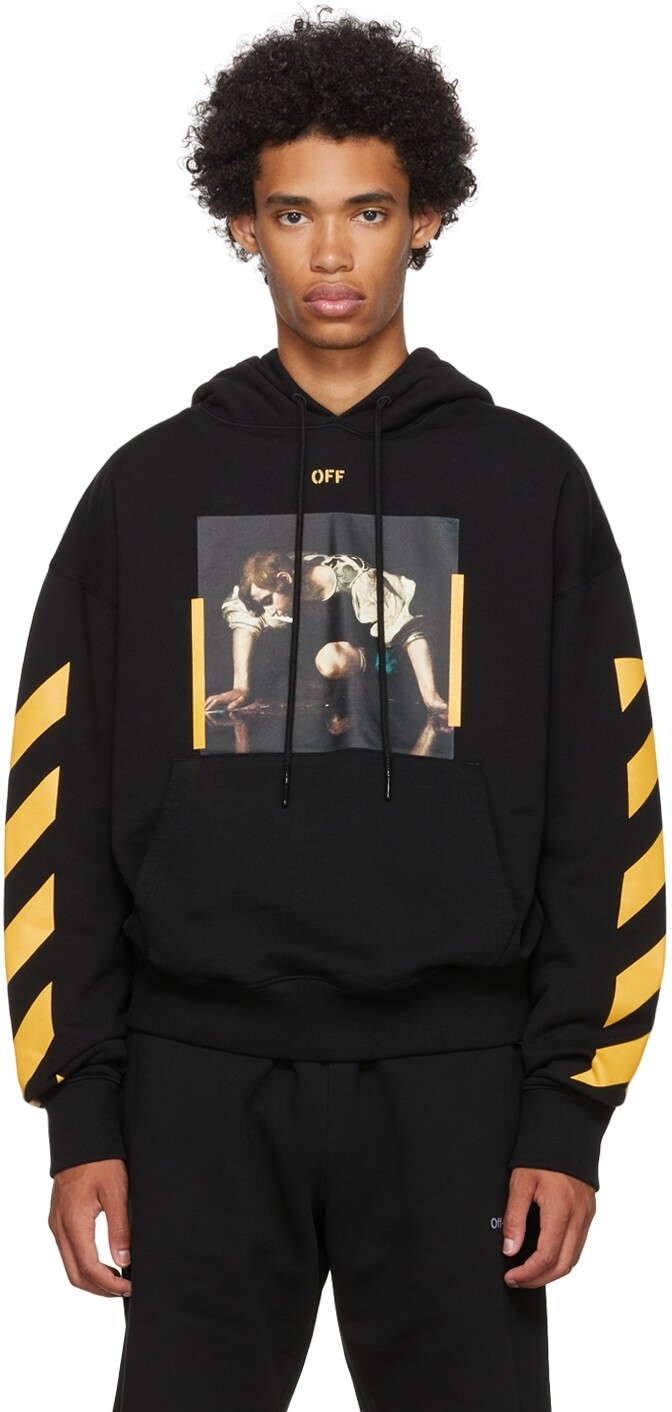 

Черная толстовка с капюшоном Diag Arrow Off-White