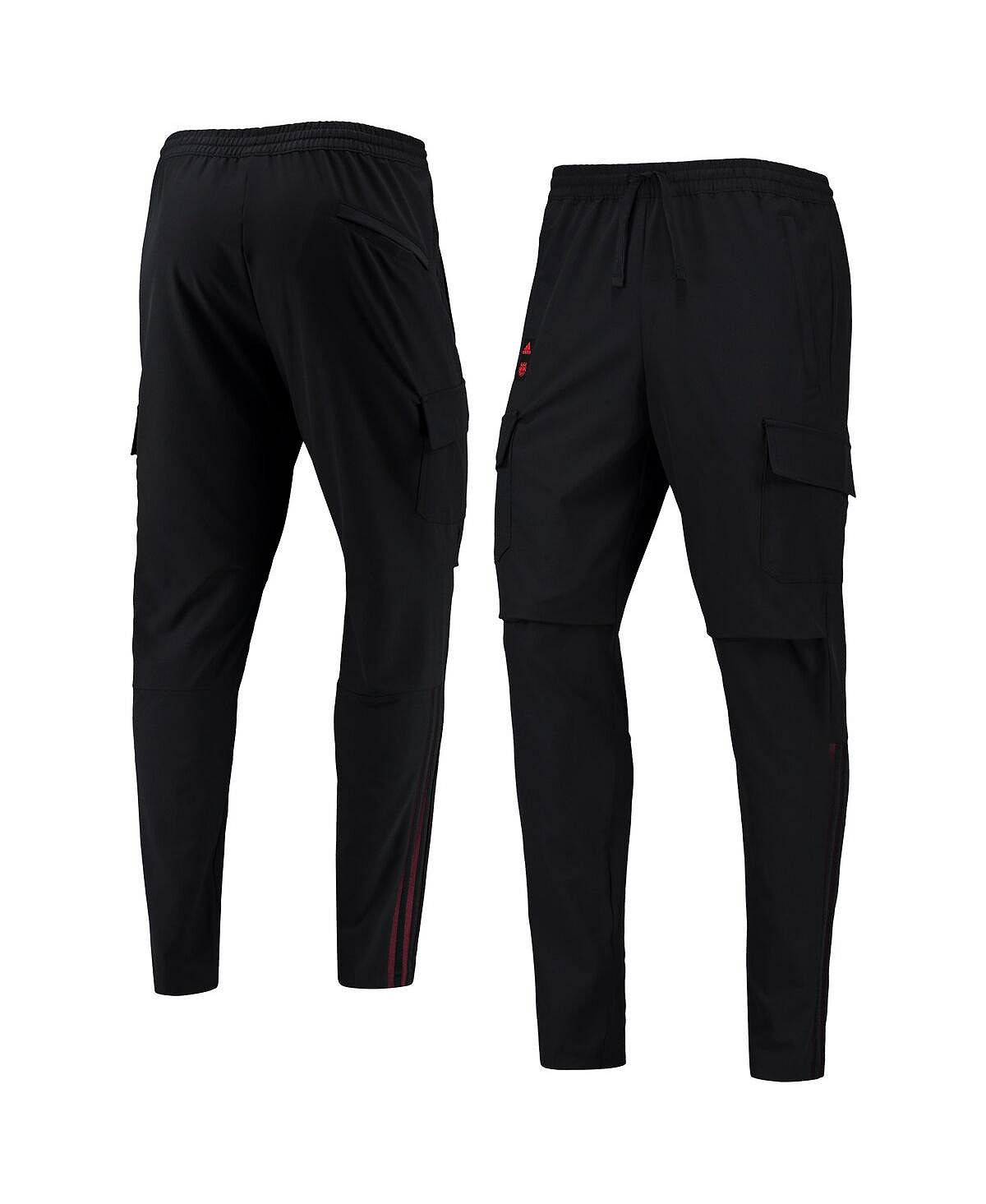 Мужские черные дорожные брюки New York Red Bulls adidas