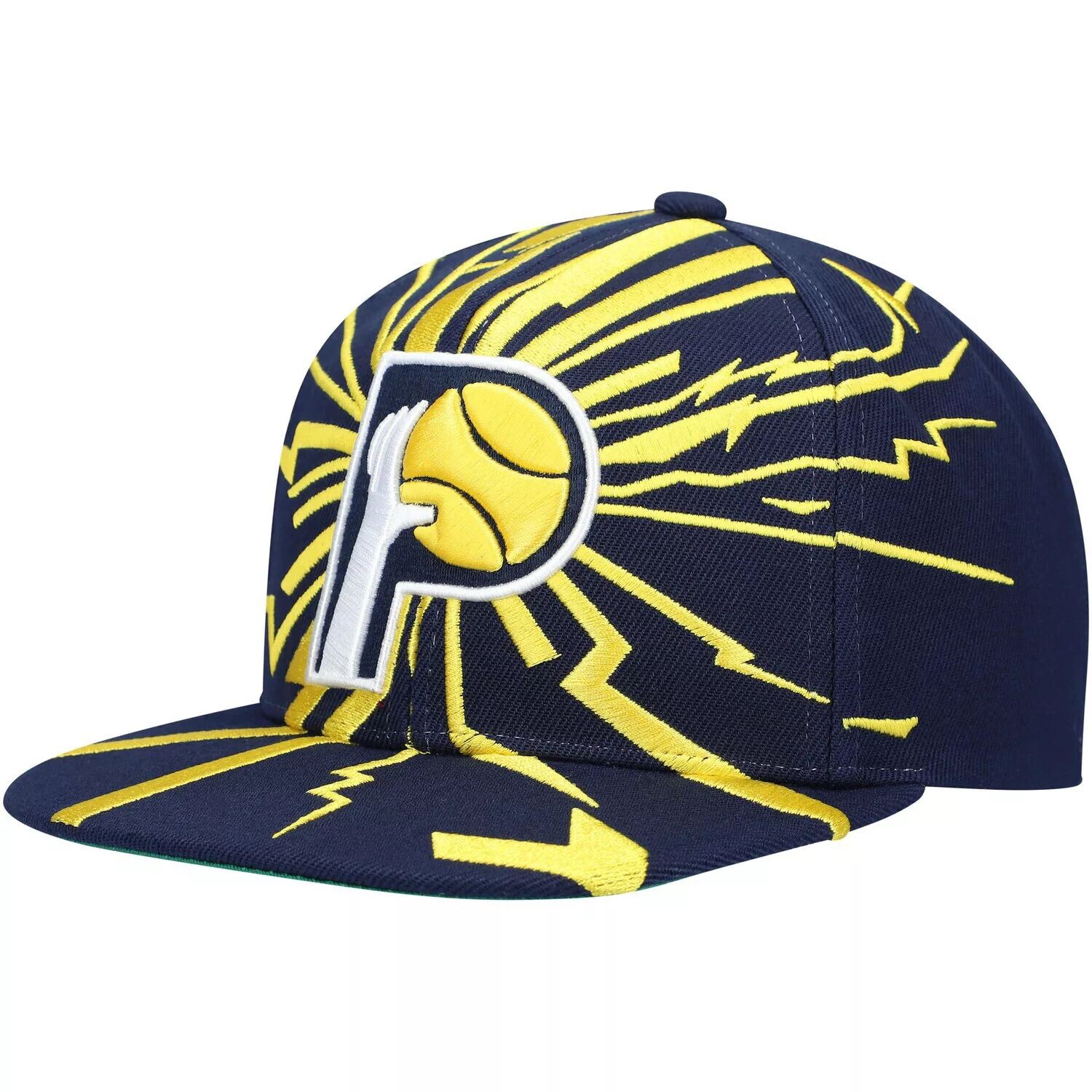 

Мужская темно-синяя кепка Mitchell & Ness Indiana Pacers из твердой древесины Classics Earthquake Snapback