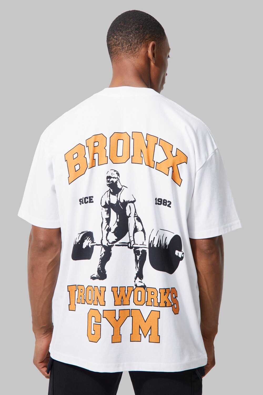 

Футболка man active heavy oversize bronx Boohoo, белый