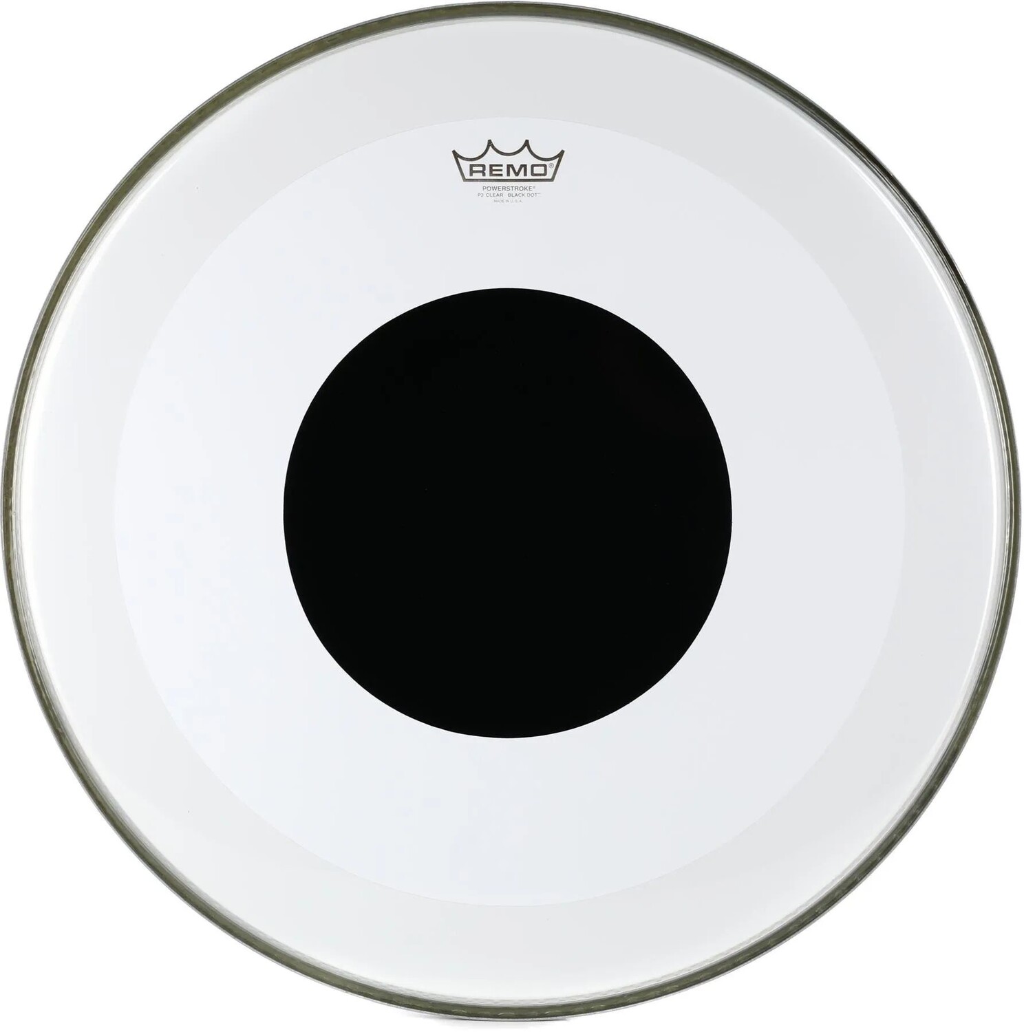 

Пластик для бас-барабанов Remo Powerstroke P3 Clear — 22 дюйма — Top Black Dot