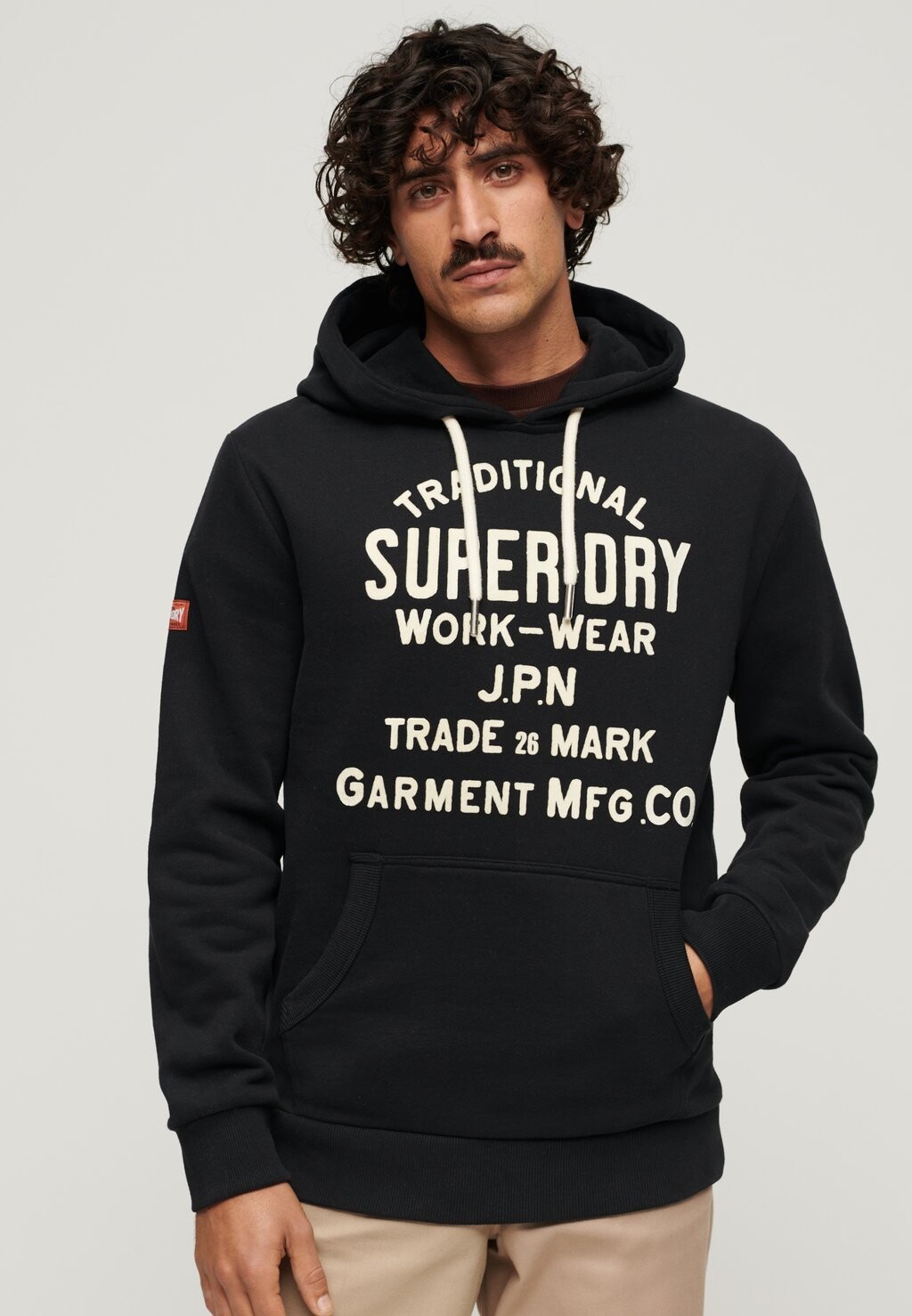 

Толстовка WORKWEAR FLOCK GRAPHIC Superdry, черный