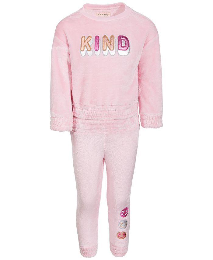 Уютный свитшот для маленьких девочек и Комплект брюк-джоггеров Colette Lilly, розовый цена и фото