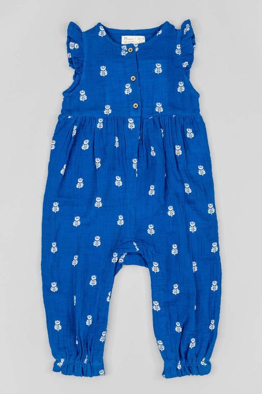 Детский комбинезон из хлопка Zippy, синий детский джинсовый комбинезон без рукавов в полоску