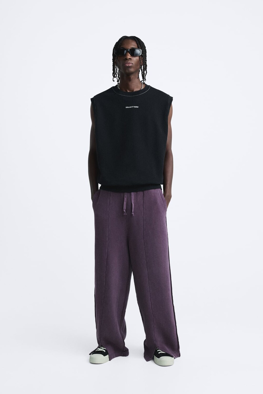

Толстовка с вышитым слоганом ZARA, черный
