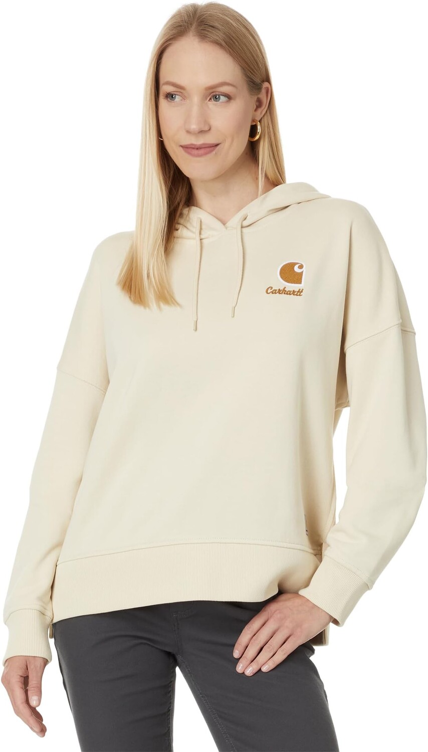 

Толстовка Carhartt French Terry Graphic Hooded Sweatshirt, цвет Oat Milk