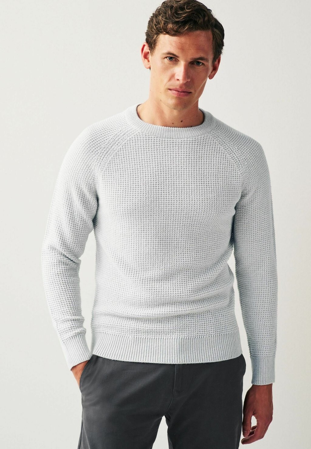 

Свитер Textured Crew Next, цвет light grey