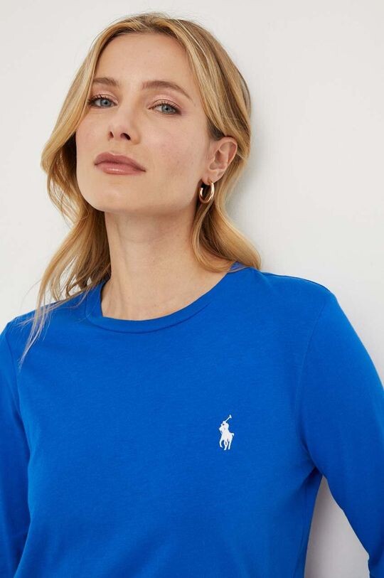 

Хлопок с длинным рукавом Polo Ralph Lauren, синий